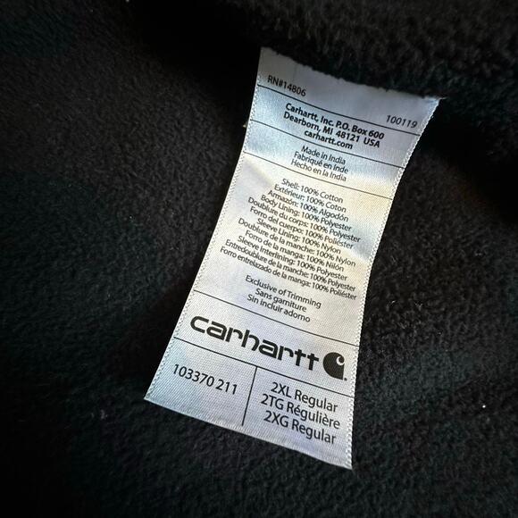 Carhartt Full Swing Jacket Fleece Lined Men’s Size 2XL 103370 Chore Coat Work - Picture 9 of 12